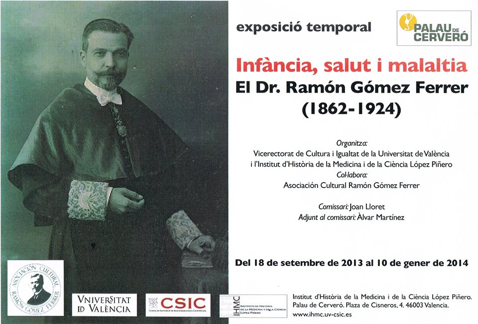 Exposición Universidad de Valencia sobre Dr. Ramón Gómez Ferrer